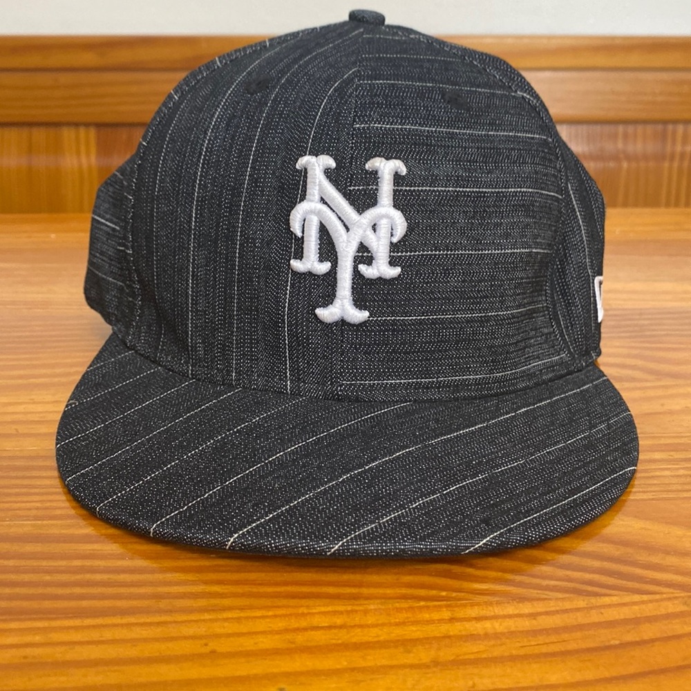 New Era 59Fifty New York Mets pinstripe hat Vintage early 2000 size 7 3/8